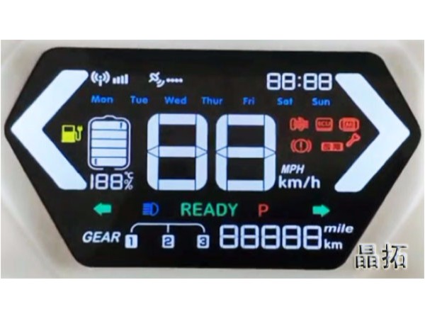 VA彩屏液晶屏應(yīng)用于電動(dòng)車(chē)儀表